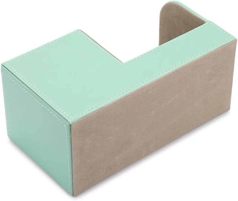 woobles Small Desk Organizer, Pencil Cases, PU Leather Desk Pen Pencil Holder, Multi-functional Desktop Organizer Storage Box for Office Shcool (Green) - Image 5